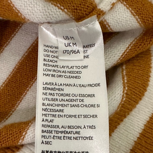 Anthropologie | Jillian flutter sleeve stripped sweater Top size medium - Picture 9 of 13